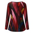 thumbnail image 2 of Womens Athletic Tops Shirt Light Womens Shirts Tech Pack Long Sleeved Tee Running Tee Shirts Short Sleeve Athletic Women Loose Fit Long Sleeve Shirt Women plus Compression And Red XL, 2 of 3