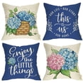 thumbnail image 1 of Juego de 4 fundas de almohada de 18 x 18, decoraciones de granja, almohadas, decoración del hogar, sofá, funda de cojín A, 1 of 5