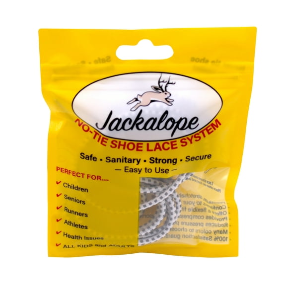 White 3M Reflective Jackalope Laces