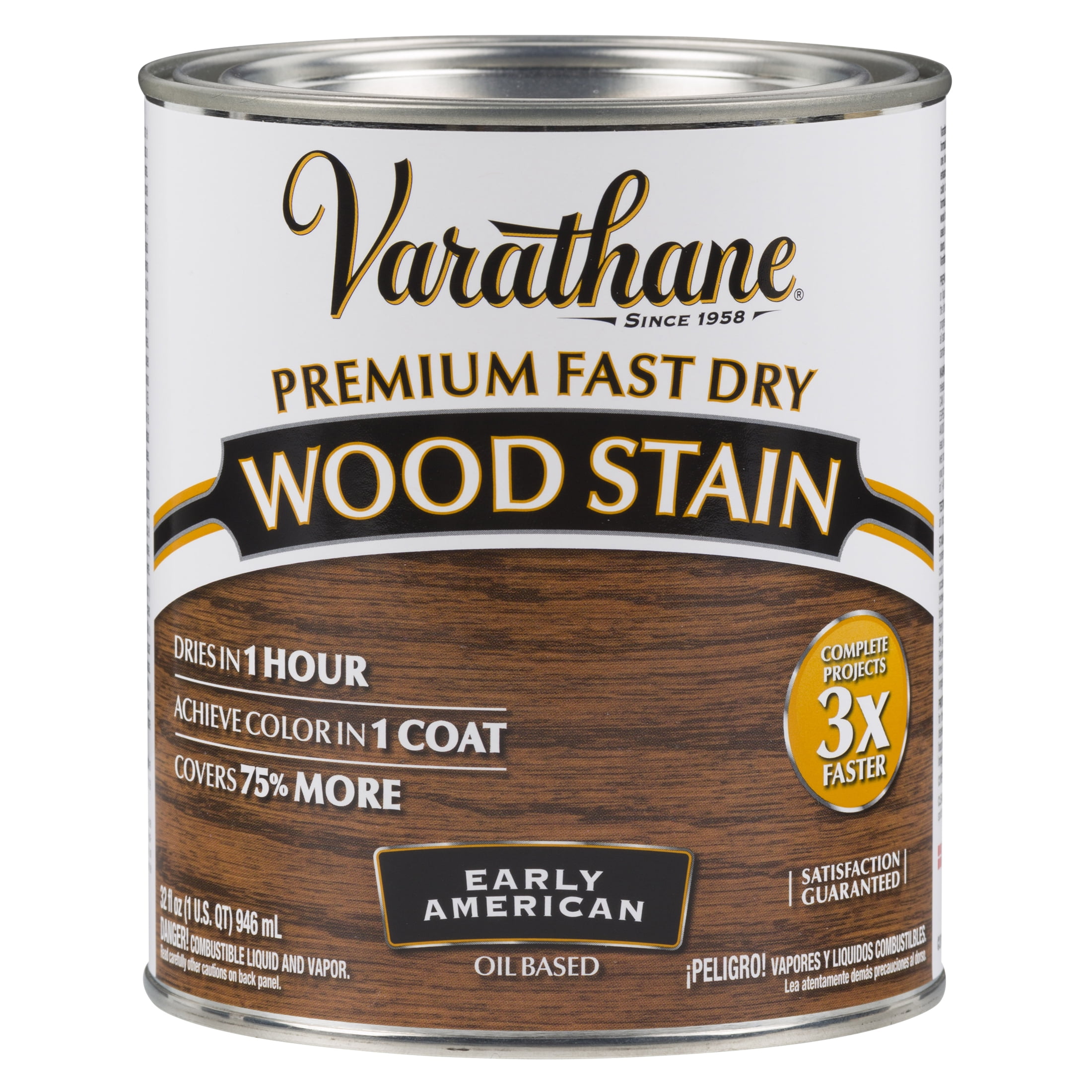 Early American, Varathane Premium Fast Dry Wood Stain-262005, Quart