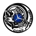 thumbnail image 2 of Gone Fishing Decor Vinyl Wall Clock, Vinyl Record Clock Wall Art Silent & Non-ticking(12 inchs B), 2 of 6