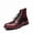 Red, variant on Men's Vintage Brogue Wingtip Boots - Premium Leather Lace-Up Ankle Boots with Decorative Perforations, Cushioned Footbed & Durable Rubber Sole for All-Day Wear