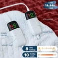 thumbnail image 2 of Heated Electric Blanket King Size - 90" x 108" Heating Blanket with Dual Control, 10 Heating Levels & 8 Hours Auto Off, Soft Warm Flannel Gifts Blanket with Over-Heat Protection,, 2 of 4