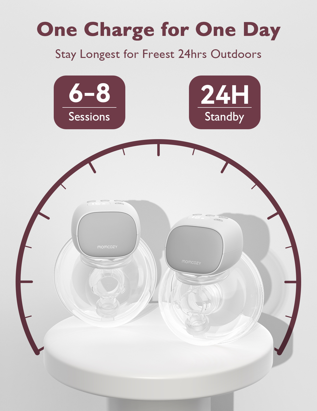Momcozy S9 Pro-V Wearable Breast Pump, 2-Pack, Gray photo 2