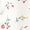 DARING DIVA Women's Plus Floral V Neck Short Sleeve Peplum Top 3X White