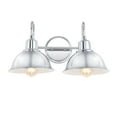 thumbnail image 2 of JONATHAN Y Frisco 17.25" 2-Light Farmhouse Industrial Iron LED Vanity, Chrome, 2 of 7