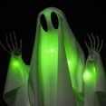 thumbnail image 4 of Halloween Decorations Outdoor Indoor 27.6" Light Up Ghost Decorations with LED Lights Hanging Ghost Halloween Decor for Yard Porch Garden Lawn Party Halloween Ghost Decor, 4 of 7