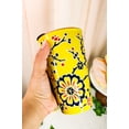 thumbnail image 4 of Yellow Floral Cherry Blossoms Ceramic Travel Mug Cup 12oz With Lid Hot Or Cold, 4 of 4