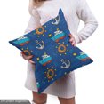 thumbnail image 5 of Ambesonne Nautical Fabric by the Yard Upholstery, Ship Cartoon Art, 1 Yard, Multicolor, 5 of 5