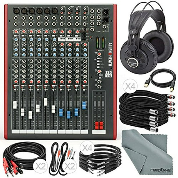 Allen & Heath ZED14 14-Channel Recording Live Sound Mixer with USB