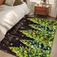 thumbnail image 4 of Area Rugs 2.7'x5', Brown Christmas Tree Carpet for Living Room Bedroom Dining Room, Xmas Trees Snowflake Winter Wood Throw Kitchen Rugs Non Slip Washable Rectangle Indoor Outdoor Rugs, 4 of 8