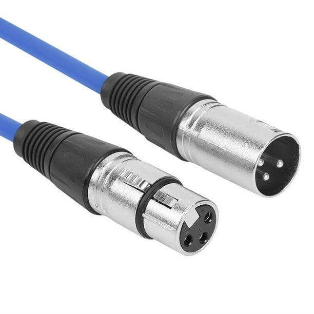 Cable XLR de 3 pines macho a hembra de 1 m Cable de cable de micrófono blindado (azul) WDOplteas Para estrenar