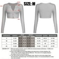 thumbnail image 3 of Cárdigan de punto de manga larga con cuello en V y botones para mujer, para vestir con jeans, gris, 3 of 6