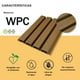 thumbnail image 3 of Lambrin Decorativa Panel Wpc Enorme Tipo Madera Exterior Teka Marrón Claro 290 x 22 x 2.6 cm, 3 of 4