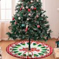 thumbnail image 6 of 15.74'' Christmas Tree Skirt -Merry Christmas Santa Claus Christmas Tree Pattern, Rustic Farmhouse Christmas Tree Skirt Mat for New Year Xmas Home Decor Christmas Decorations, 6 of 7