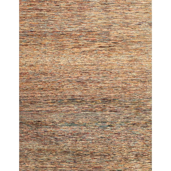 Ahgly Company Machine Washable Indoor Rectangle Abstract Yellow Area Rugs, 7' x 9'
