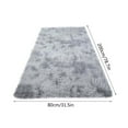 thumbnail image 5 of AuroraX Plush Bedroom Area Rug Non-Slip Backing Gray Ultra Soft Shaggy Bathroom Rug Contemporary 31x78 Inch Tie-Dye, 5 of 5