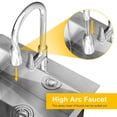 thumbnail image 3 of VINGLI 24-Inch Laundry Sink with Cabinet, Stainless Steel Utility Sink with Pull-Out Sprayer Faucet Laundry Cabinet and Drawer Combo for Laundry & Utility Room, Kitchen, Bathroom, Grey, 3 of 7