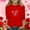 Red, variant on Red Heart Print Girls Cold Shoulder Shirt - Soft Stretchy 3/4 Sleeve Casual Top for Kids Girls Ages 6-12,Size 12-13T