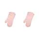 thumbnail image 3 of Inteprter Manoplas de silicona para horno, guantes de cocina, resistentes a altas temperaturas, lavables en microondas, antideslizantes, para el Rosa 2piezas, 3 of 6