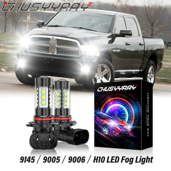 For Dodge RAM 1500 2500 3500 2011-2012 9145 LED Fog Light Bulbs High Power 6000K White 2Pcs