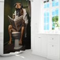 thumbnail image 3 of Shiyou-Chien Assis sur la Lecture des Toilettes Rideau de Douche, Ensembles de Rideaux de Douche Amusants pour Salle de Bain avec 12 Crochets, Rideau de Douche Imperméable pour Baignoire Humour Animaux Décoration de Salle de Bain 72 x 72 Pouces, 3 of 4