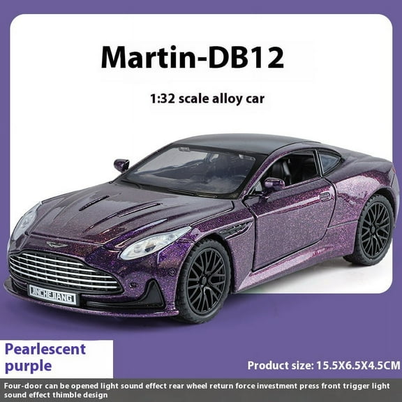 1:32 Martin DB12 GT Supercar Alloy Diecast Metal Model Car Cafe Display Decorative Ornaments Gift With Boyfriend Holiday