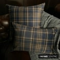 thumbnail image 2 of Winter Plaid Lumbar Pillow Cover, 12" x 24" Blue Velvet Pillowcase, Modern Plaid Farmhouse Buffalo Check Oblong Pillow Cover For Sofa Couch, Hotels, Living Room, Bed Room - Plaidflow Navy, 2 of 10