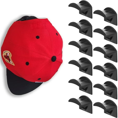 

10 PCS Adhesive Hat Hooks for Wall Strong Hold Hat Hangers Minimalist Hat Rack Design No Drilling Hat Hooks