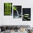 thumbnail image 4 of Nawypu Green Spa Still Life with Bamboo Fountain and Zen Stone in Water Wall Art Painting The Picture Print On Canvas Botanical Pictures for Home Decor Decoration Gift 12''x16''X3 Panels, 4 of 4