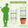 thumbnail image 4 of Spaco 3-Pack Garden Trellis 40"/60" Tall Plant Support Stands with Clips and Ties-S, Garden Stakes Tomato Trellis for Pots, 4 of 8