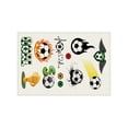 thumbnail image 2 of Juego de individuales temáticos de fútbol (1 unidad), manteles individuales de lino con diseños de balón, trofeo, portería y silbato, antideslizantes, fáciles de limpiar, 45x30 cm., 2 of 7