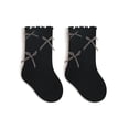 thumbnail image 2 of LYMAYTER 0-8Y ‌Girls' Mid-Calf Cotton Socks Princess Socks with Bow Fashionable Ruffled Edges Children's 1 Pair, 2 of 8