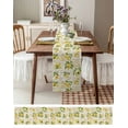 thumbnail image 3 of nqOlkjepod Summer Lemons Table Runner 120 Inches Long Farmhouse Dress Scarves, Retro Farmhouse Botanical Fruit Leaves Dining Tablerunner for Coffee Table/Kitchen Island/Party Décor, 13" x 120", 3 of 8