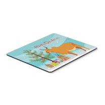 Carolines Treasures BB9192MP Zebu Indicine Cow Christmas Mouse Pad Hot Pad or Trivet Teal Large multicolor