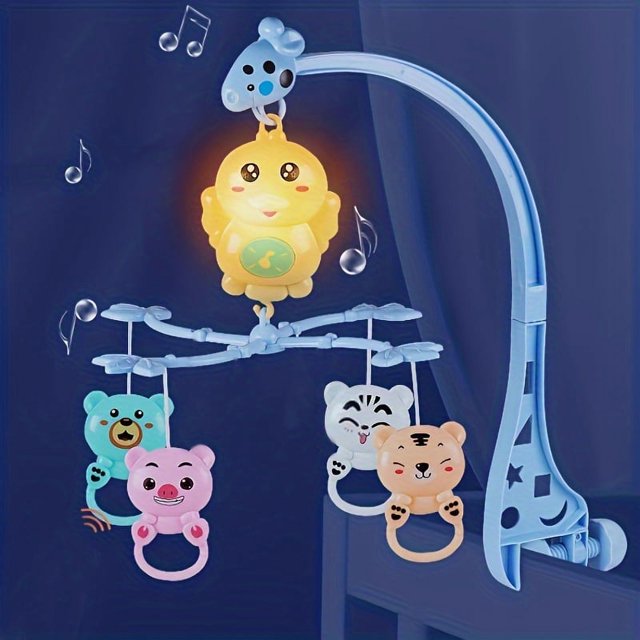 Baby Bed Bell Toy Baby Newborn To Sleep Rotating Remote Control Rattle Set Comfort Toy Normal Version
