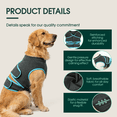 thumbnail image 3 of IDOMIK Dog Anxiety Vest, Adjustable Dog Calming Shirt for Fireworks, Travel & Separation Stress, Gray, XS, 3 of 10