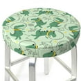 thumbnail image 3 of Lsque Cute Dinosaurs in Space Round Bar chair cushion covers Velvet Fabric Premium Comfort Protects from Scratches and Stains for 14-17 Inch Chair- 14 inch, 3 of 7