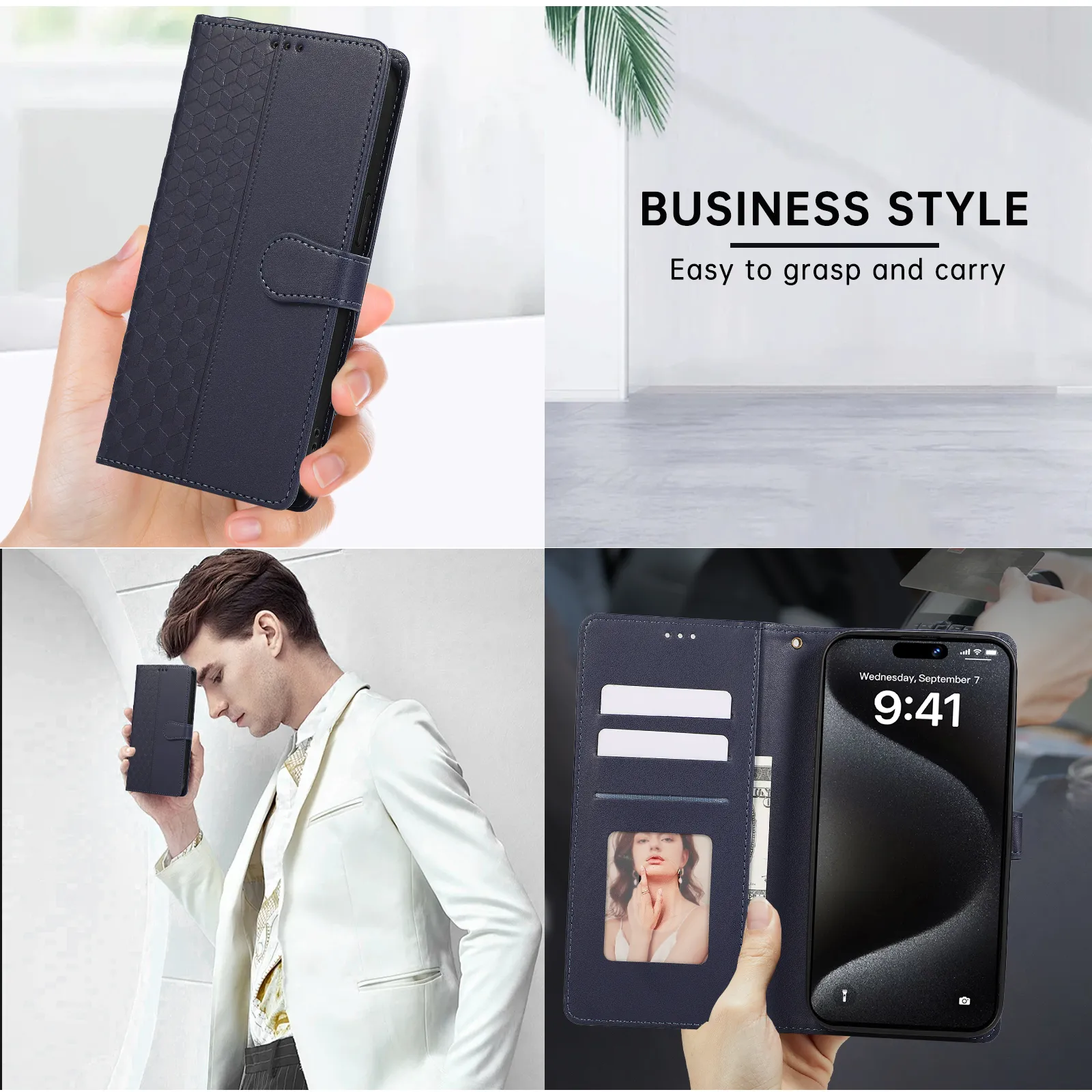 Custodia Portafoglio In Pelle RankOne Per Vivo V29 5G - Con 3 Slot Carte E Tasca Monete, Motivo Quadrifoglio, Rosa Oro, Funzione Stand