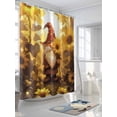 thumbnail image 5 of Fall Sunflowers Gnomes Waterproof Fabric Shower Curtain, Autumn Floral Botanical Shower Curtain for Bathroom Curtains Bathtubs Hotel Washable Shower Curtains with 12 Hooks Standard 66x72, 5 of 6