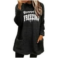 thumbnail image 1 of Bowake Sweatshirts à Enfiler pour Femmes Pull d'Hiver Chaud en Peluche Manches Longues Col Rond, 1 of 4