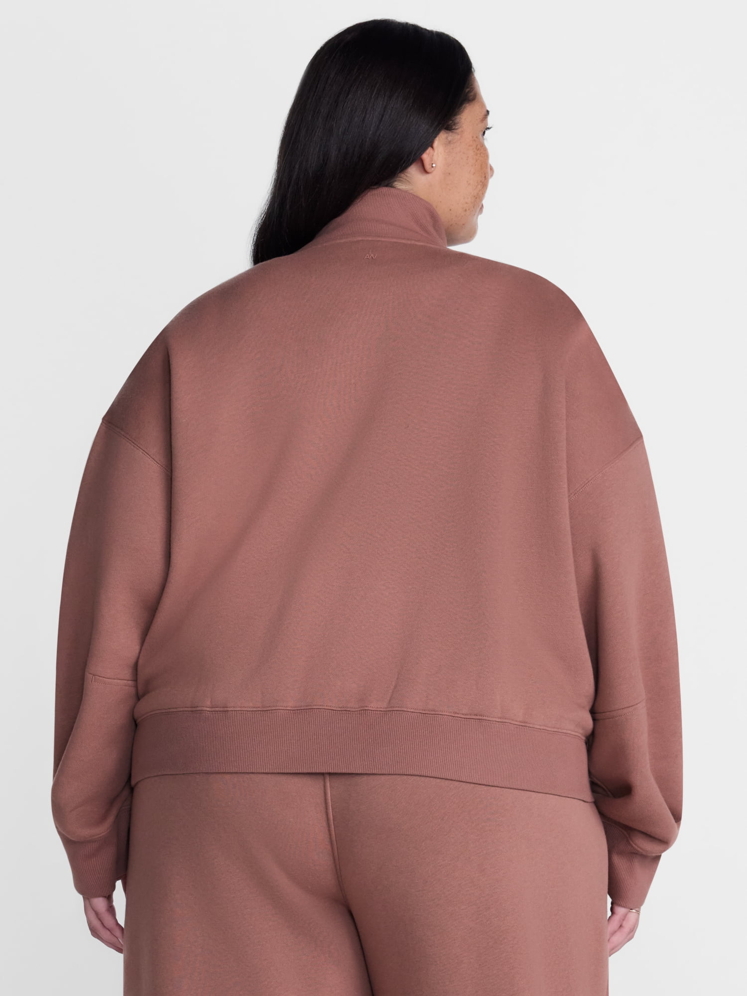 Athletic Works Women's Cropped Fleece Bomber Jacket with Long Sleeves, Sizes XS-4X