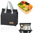 thumbnail image 2 of Lunch Bag for Women and Men,Adult Insulated Lunch Bag ,Small Leakproof Cooler Food Lunch Containers,Reusable Large Capacity Lunch Tote Bags for Work, Travel, Picnic Outdoor,8.86''x5.12''x10''(Black), 2 of 9