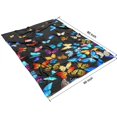 thumbnail image 4 of Black Blue Yellow Butterfly Pattern Blanket,Comfortable Soft Lamb Wool Throw Blanket,All Season,Warm Lightweight Blankets for Sofa Bed Couch Living Room Chair,60"x80", 4 of 4
