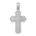 thumbnail image 4 of FB Jewels 14K White Gold Cross with Lace Trim and High Polish Center Pendant, 4 of 4