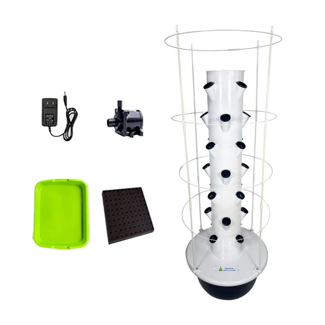 S SERENABLE Hydroponic Growing System Kit Hydroponic Tower for Vegetables Fruits Peppers 7 Layers