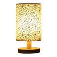 thumbnail image 2 of Linen Table Lamp Modern Beige Touch Control LED Linen Night Light Warm White Bedside Lamp USB Powered for Bedroom Living Room Decoration, 2 of 6
