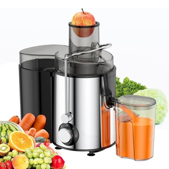 Fylivore Juicer Machine, 800W Centrifugal Juicer Extractor with Wide Mouth 3” Feed Chute for Fruit Vegetable, Easy to Clean, Stainless Steel, BPA-Free