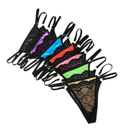 

TAIAOJING Thongs For Women Lingerie T string Knick Underwear Panties Brief 7 Pack