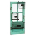 thumbnail image 1 of Cape Craftsmen Urban Vintage Teal Wooden Door Frame with Metal Storage Baskets, 1 of 3